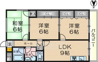 アルコーレ山手【2階】の間取り
