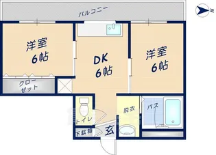 スカイハイツ【102号室】の間取り