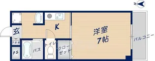 サニーウェル新石切【1階】の間取り