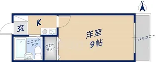 1Kの間取り画像