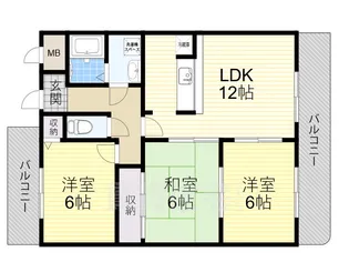 グランドールY【4階】の間取り