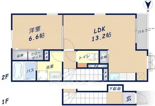 グロースハイツ新石切2【2階】の間取り