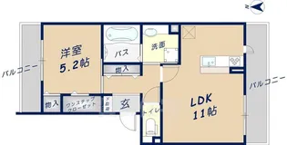 グランシャリオB棟【2階】の間取り