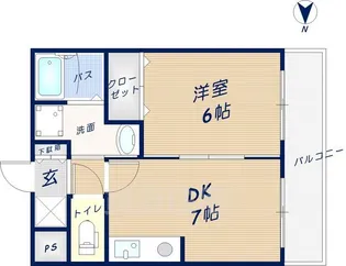 コーポラス新石切【1階】の間取り