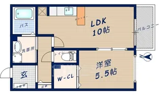 シャトーヒルズ 南館【1階】の間取り