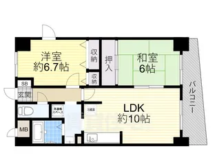 大阪府堺市堺区鉄砲町【マンション】の間取り