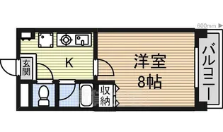 リバーエイト南分【1階】の間取り