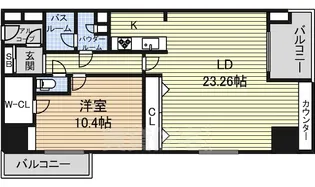 カスタリア伏見【11階】の間取り