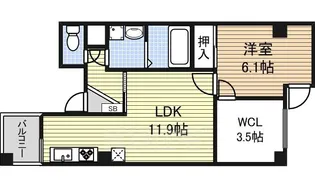 アヴォワール丸の内【3階】の間取り