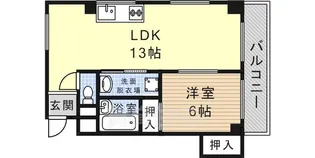 シャトーのむら【5階】の間取り