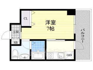 フロンティアタワー名駅南【6階】の間取り