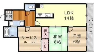 宝マンション大須【10階】の間取り