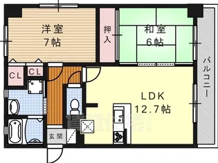 瑠璃光ビル【4階】の間取り