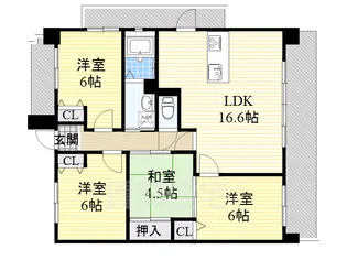スクエア名古屋港【3階】の間取り