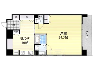 カスタリア伏見【14階】の間取り