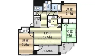 パシフィックコンフィート丸の内【7階】の間取り