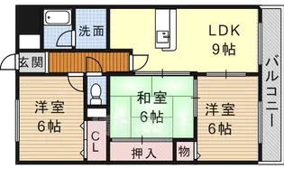 エトワール千代田【6階】の間取り