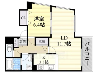 ラッフル千代田【4階】の間取り
