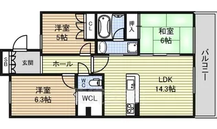 ベレーサ鶴舞公園【13階】の間取り