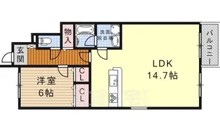 リマーレ道徳【1階】の間取り