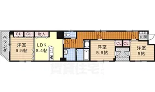 エスペランサ鶴舞19【2階】の間取り