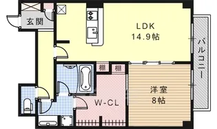グラヴィス鶴舞【9階】の間取り