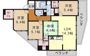ベレーサ鶴舞公園【7階】の間取り