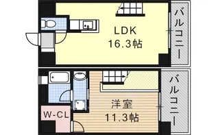 HERBE入船【10階】の間取り