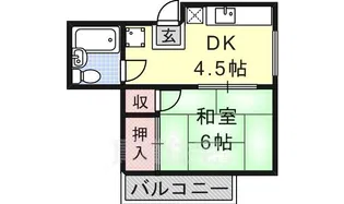 中京第2グリーンビル【4階】の間取り