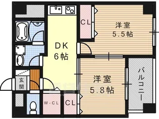 スリーウェイ金山【5階】の間取り