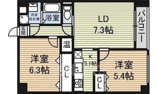 パテオはなの木【3階】の間取り