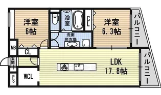 ベルドミール橘【9階】の間取り