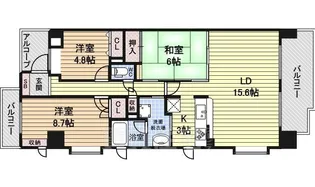 ロータリー春岡【6階】の間取り