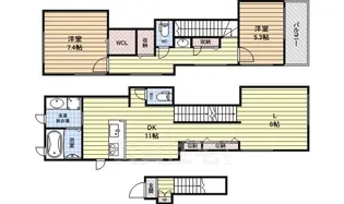 スクエアメゾン覚王山【1階】の間取り