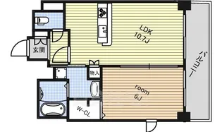 プレサンス鶴舞公園WEST【14階】の間取り