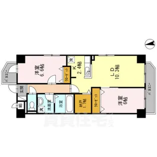 ハピネス車道【9階】の間取り