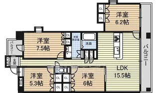LaSante東白壁【11階】の間取り