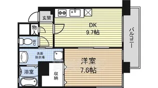 スタジオスクエア泉【8階】の間取り