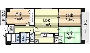 ユーハウス鶴舞2【8階】の間取り