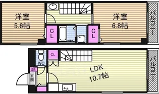 ジュネス上飯田【4階】の間取り