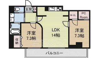ランドハウス泉【2階】の間取り