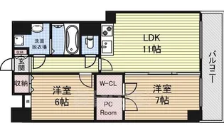 ランドハウス泉【2階】の間取り