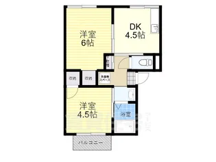 ハートランド北野田【2階】の間取り