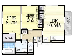 フローラル1【1階】の間取り