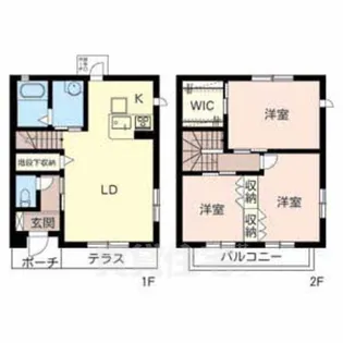 大阪府堺市南区宮山台1丁【アパート】の間取り
