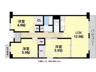 パルテール中もず【4階】の間取り