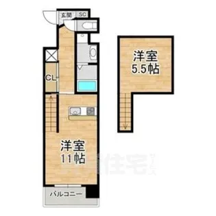 大阪府堺市堺区南瓦町【マンション】の間取り