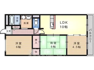 大阪府堺市東区野尻町【マンション】の間取り