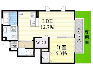 フェリオA棟【1階】の間取り
