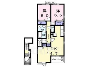ノール・パルクヴェール【2階】の間取り
